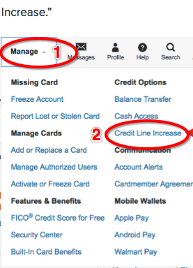 Discover credit limit increase